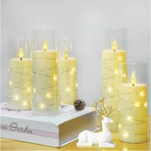 1pc Led Electronic Candle With Simulated Flame For Festival, Birthday, Wedding Decoration - Multicolor - View 2