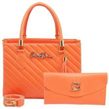Women Tote Bags - 橘色 - 查看 2