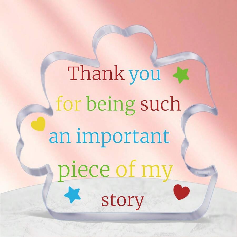 1塊亞克力拼圖板,針對重要人物-亞克力方塊拼圖板裝飾禮物-適用於家人、朋友、同事、家庭客廳、辦公室、咖啡館裝飾 - 無色 - 查看 1