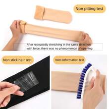 1雙,秋冬加厚保暖絨毛雪地襪,中筒長度保暖家庭地板襪,男女運動襪 - 杏色 - 查看 4