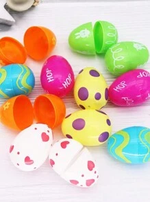 1 Juego/12 Piezas Huevos De Pascua, 6 Colores - Multicolor - Ver 1