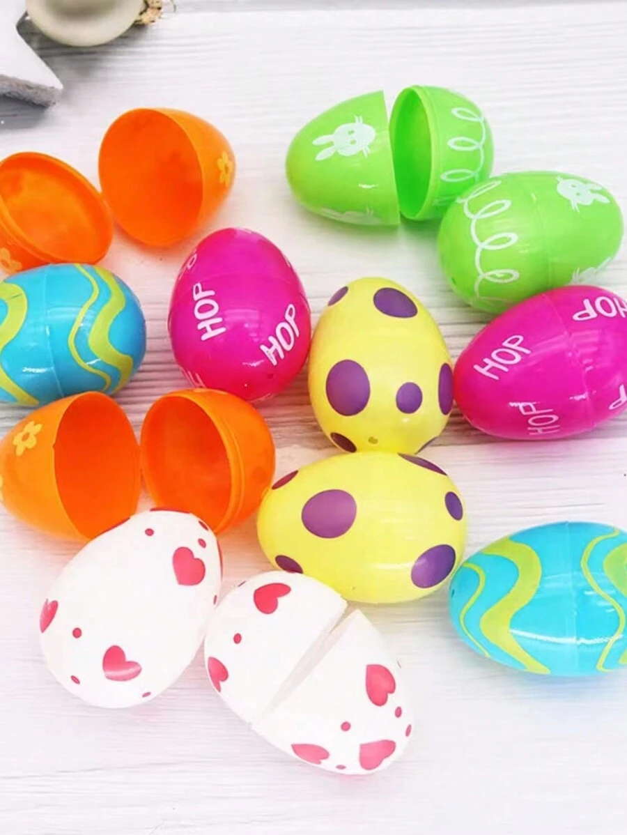 1 Juego/12 Piezas Huevos De Pascua, 6 Colores - Multicolor - Ver 1