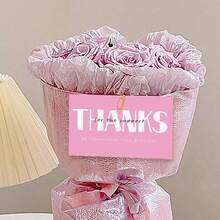 50 Pink Valentine'S Day Thank You Card Paper Card Thank You Gift Card Wrapping Card Message Paper - Gray Thank You - View 3