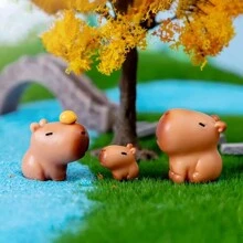 6pcs Mini Cute Capybaras Statue, Micro Landscape Ornaments, Car Desktop Decor Perfect For Decorating Rooms, Micro-Landscapes, Fairy Gardens, Tabletops, Terrariums & More Best Gifts Birthday Graduation