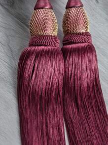 MEISIMENGSHA 1對窗簾裝飾捆扣球穗,豪華設計 - 棗紅色 - 查看 6