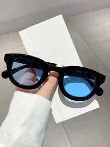 1pc Women's Simple Fashion Glasses, Retro Frame Shades, Multi-Functional Decoration Glasses - Multicolor - View 3