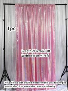 1pc 145*210cm Colorful Glitter Fabric For Wedding Decoration Diy Sewing Backdrop Background Cloth Sequins Photography Studio Background Screen Curtain Suitable For Birthday, Wedding Party And Festival Background Cloth,Christmas - Pink - View 2