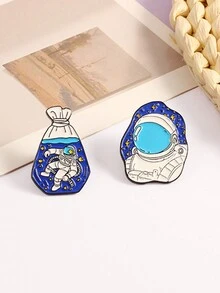 1個太空人和太空形狀的胸針 - 彩色 - 查看 4
