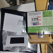 1 件小型/大型太阳能壁挂式门牌灯 - 数字、字母、不锈钢/ABS 混合材质，户外花园照明，适用于小路、庭院、露台 - 銀色小門牌燈 - 查看 2