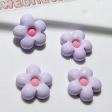 10 件裝混合獨角獸和卡通人物樹脂 Diy 兒童首飾配件、奶油膠手機殼、髮夾、磁鐵材料 - 愛心花兔 - 查看 10