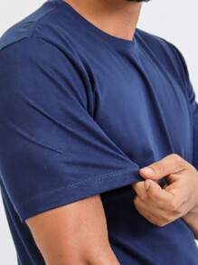 Men T-Shirts - Màu xanh hải quân - Xem 5