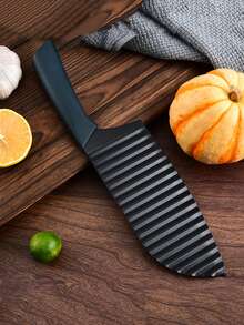 1pc Stainless Steel Potato Slicer With Wavy Blade And Sawtooth Blade, French Fry Cutter - Multicolor - View 7