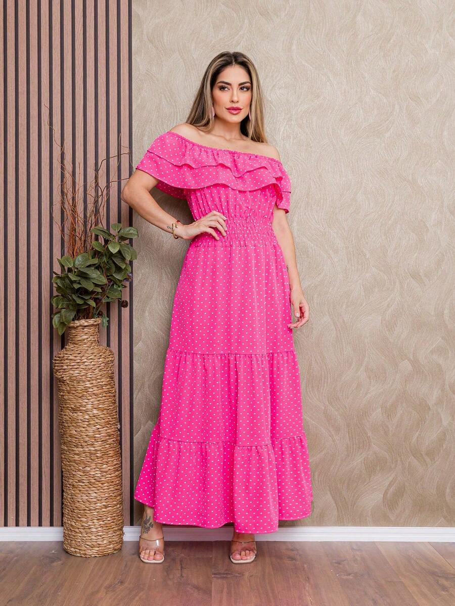 Women Dresses - Màu Hồng Tươi - Xem 1