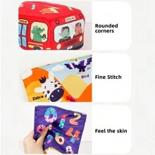 1 盒 13 件婴儿皱纸玩具，柔软皱纸纸巾盒，早教圣诞礼物 - 卡其色 - 查看 4