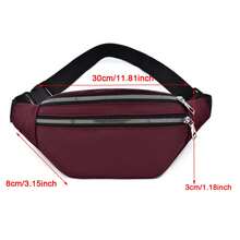 New Style Sports Running Waist Bag Oxford Cloth Waterproof Crossbody Bag - Red - View 2