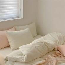 Thickened And Antistatic Milk Velvet Solid Color Single Duvet Cover, Winter Comforter Cover - Orange - View 4