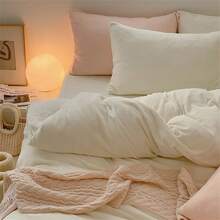 Thickened And Antistatic Milk Velvet Solid Color Single Duvet Cover, Winter Comforter Cover - Orange - View 7