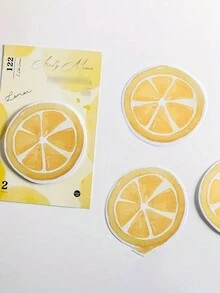 30入組可愛水果主題便條紙-適用於書寫和提醒 - 彩色 - 查看 3