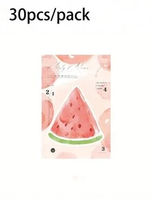30入組可愛水果主題便條紙-適用於書寫和提醒 - 彩色 - 查看 7