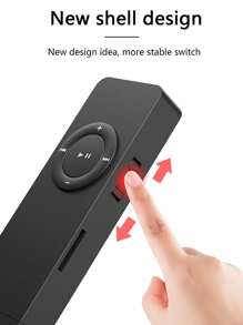 Pancoat Nuevo Reproductor Mp3 De Tarjeta Usb Con Conector Largo Sin Memoria Para El Aprendizaje De Inglés De Los Estudiantes - Negro - Ver 1