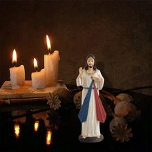 1pc Hand Painted Resin Divine Mercy Jesus  Statue Figurine - Mercy Jesus - View 4