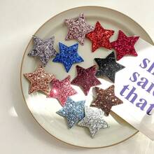 1入韓式閃爍星形髮夾適合兒童,彩色心形和英文字母設計 - 彩色 - 查看 4