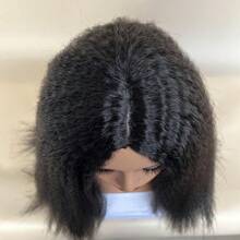 進口合成纖維短款自然波浪假髮,中分合成髮假髮,20英寸自然柔軟頭髮低溫纖維假髮,適用於女性日常派對使用