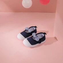GENGASUN 兒童帆布鞋,兒童保護足趾休閒鞋,帶蝴蝶結的女孩男孩舒適運動鞋,柔軟底部運動鞋 - 藏蓝色 - 查看 15