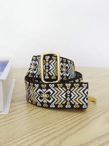 时尚钱包带 38 毫米宽带可调节替换腰带斜挎帆布手提包手袋书包带花卉和复古图案完美的包袋配件行李装饰配件礼物。 - 彩色 - 查看 5