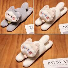 1pc Cute Plush Transformable Slap Bracelet, Creative Birthday Gift, Cat Slap Bracelet, Party Favor, Home Decor, Soothing Toy With Companionship - White - View 4