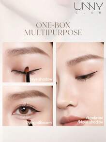unny club 哑光眉粉、眼影盘、轻盈、顺滑、持久、防水防汗、带镜子、自然渐变、轮廓和眉粉盘