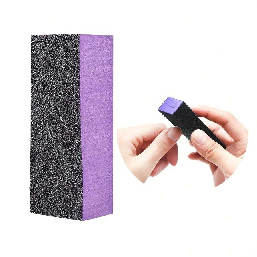 Sanding Buffing Art Block Buffer Files Polisher Nail Polish Buffing Nail Way Nail File Sticks For Smooth And Shiny Nails - Black Purple - View 1