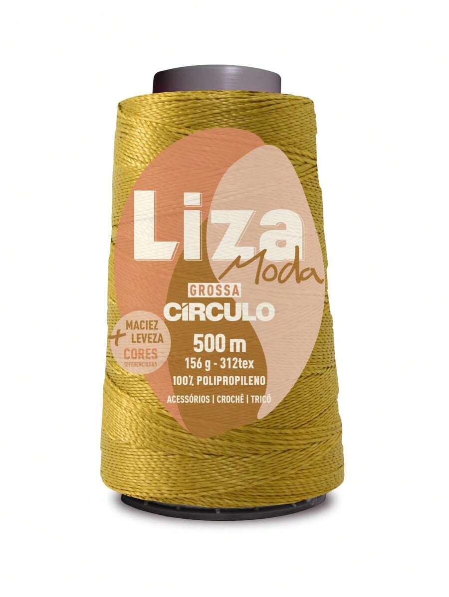 Linha Liza Moda Grossa Circulo 500 metros 156G Cabelo / Vestuário / Decoração - Loiro - Visão 1