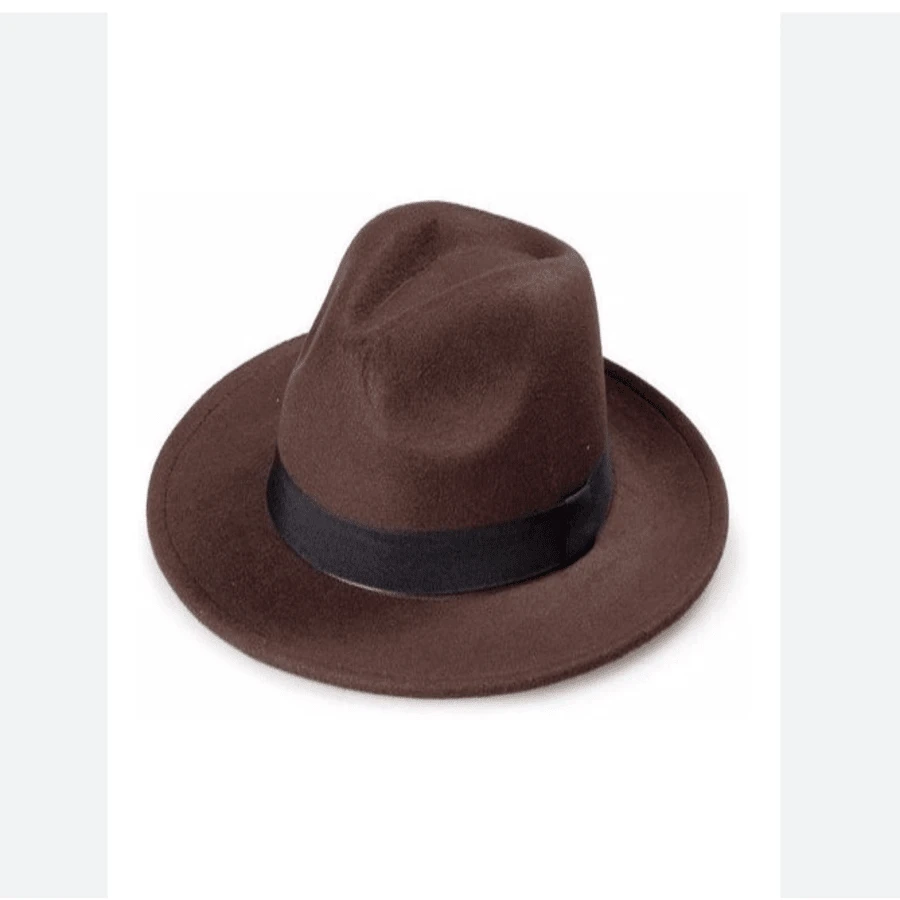 Men Fedora Hat For Daily Wear Gift For Friend Casual - Rust Brown - View 1