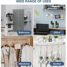 淋浴簾掛勾,12入不鏽鋼金色防銹淋浴簾環,平滑滑動和防掉落雙層淋浴掛勾,適用於淋浴簾桿（金色） - 金色 - 查看 3