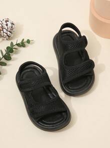 Dzieci Modny Codzienny Antypoślizgowe , Odporny Na Ścieranie , Lekki Miękka podeszwa Sandały Dla Chłopcy I Dziewczyny - Czarne - Zobacz 3