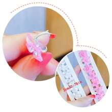 10入組小孩子用迷你花型髮夾,適用於辮子頭髮,幼童女孩頭飾 - 粉色 - 查看 2