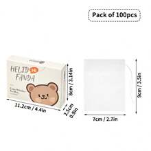 100pcs/Set Disposable Non-Woven Tea Filter Bags, Suitable For Kitchen And Living Room - White - View 8