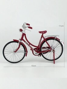 1pc Vintage Style Alloy Bicycle Model - Hot Pink - View 2