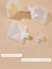 5/10 pezzi Set di borsette ricaricabili per viaggi, dispenser per shampoo, lozioni e cosmetici, borsette piatte ricaricabili da 30ml/50ml/100ml per casa e bagno, decorazione autunnale - Borsa per l'imballaggio della lozione - Visualizzare 7