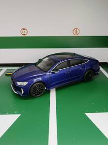 1pc 1/24 Scale Large High Performance Alloy Car Model Toy, Zinc Alloy Body With Openable Doors, Hood, Trunk, Movable Wheels, With Simulated Sound And Light Functions, Kid's Car Toy And A Perfect Birthday Gift For Kids. - Blue - View 2