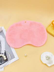 1pc Back Scrubber Pad With Suction Cup, Multi-Functional Foot Rubbing Pad - Pink - View 4
