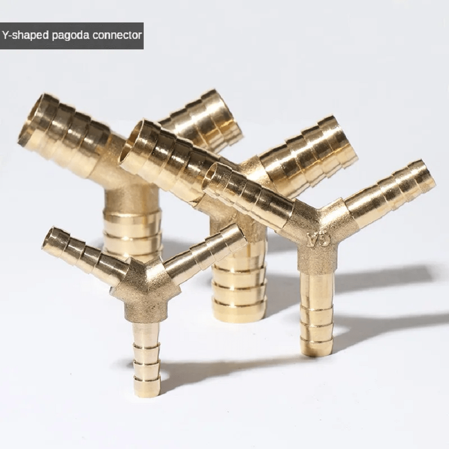 Brass Barb Pipe Fitting 2 3 4 Way Connector For 4mm 5mm 6mm 8mm 10mm 12mm 16mm 19mm Hose Copper