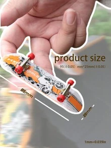 精選玩具手指滑板套裝，包括4個手指滑板，1條褲子/長褲和1輛小型摩托車（隨機顏色），滑板顏色隨機發送 - 彩色 - 查看 5