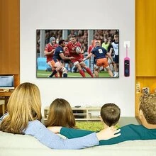 Tcl Hisense Roku電視stick 4k、4k+ 專用矽膠發光遙控器套,帶繩套遙控器盒,會在黑暗中發光 - 粉色 - 查看 3