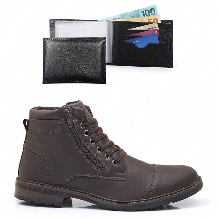Men Boots - 咖啡棕 - 查看 1