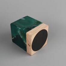 80*80*100mm Square Rechargeable Blue Agate Night Light With Touch Sensor Switch(White Light) - Blue - View 4