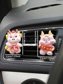 1pc Self Adhesive New Year Blessings Dragon Air Vent Clip (With Incense) For All Car Models, New Year's Gift - Multicolor - View 5