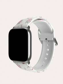 1入簡約版粉色火龍果圖案白色tpu手錶帶,適用於38/40/41/42/44/45/49毫米蘋果手錶ultra/se/8/7/6/5/4/3/2/1 - 粉色 - 查看 4