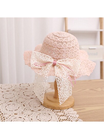 Cappello da sole personalizzato per bambini, di moda per la primavera, adatto per i viaggi, cappello di paglia anti-UV per bambini e bambine di età 2-8 anni | SHEIN ALIA